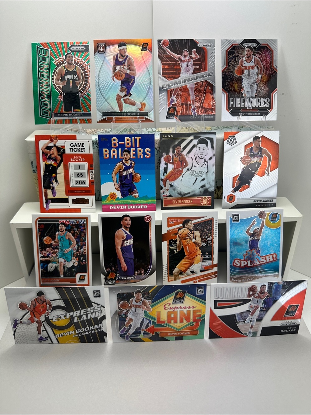 Devin Booker Suns lot of 15 w/ "Express Lane" Optic cards